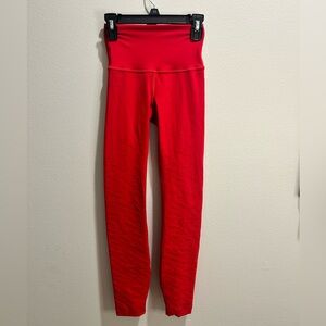 Lululemon Red Printed Leggings High Waist Performance